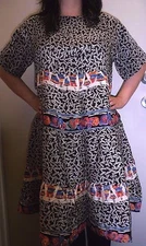 90s Rayon Dress Fit Flair New Tokyo Fashion People New York Medium Paris 