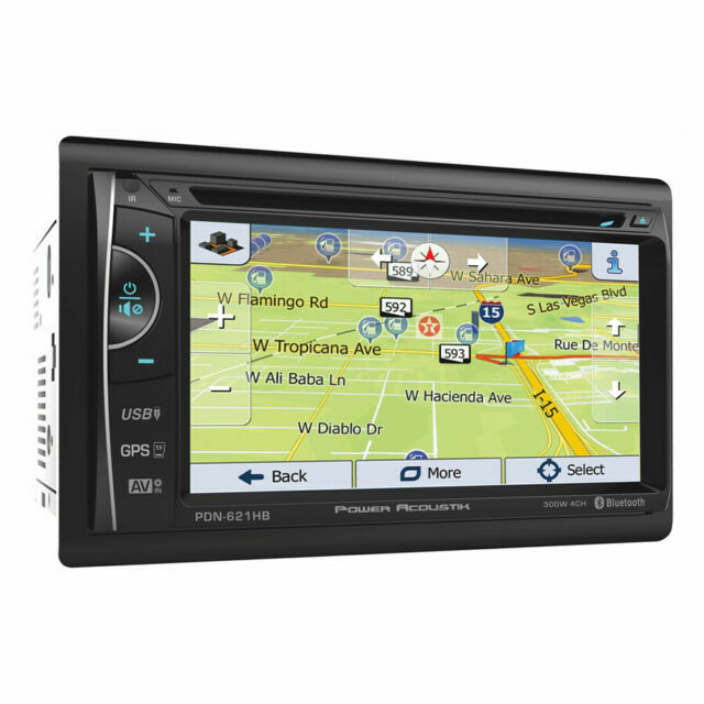 Power Acoustik PDN621HB Double DIN 6.2 inch In Dash GPS Navi