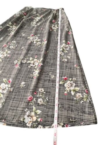 Jaclyn Smith Womens Fit & Flare Maxi Skirt Tweed look Floral BOHO Cottagecore 16 - Picture 2 of 8
