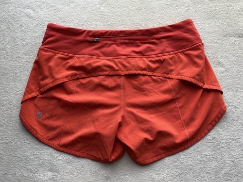 Lululemon Speed Up Shorts Red Orange 