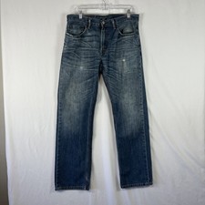 Levi  s 559 Men  s Jeans 33x32 Relaxed Fit Straight Leg Distressed Blue