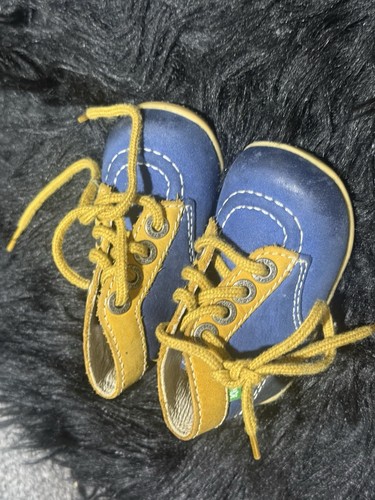 Kickers Kick Hi Leather Baby First Kickers Blue, Size 4 (20) - Picture 7 of 7
