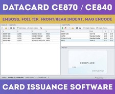 Software de tarjetas/sistema de personalización de tarjetas de identificación DATACARD CE870/CE840