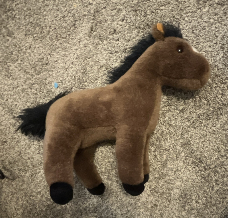Ty Classic Beanbag Plush Horse Stuffed Animal Brown w/ Black Mane Tail Hooves