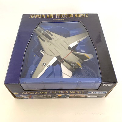 Franklin Mint F-14 Tomcat 1:100 Diecast Model Plane Complete New Armour Top Gun
