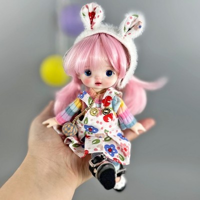 Vollständiges Set 1/8 1/12 Mini BJD Puppe Mädchen Mit Vollständigem Set Kleidung
