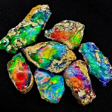 cut grade opal 20 Ct. rough lot, black fire natural Ethiopian Opal for jewelry