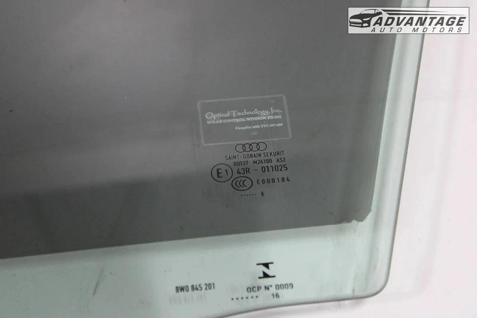 2017-2024 奥迪 A4 四轮车 B9 前左驱动侧门窗玻璃 原始设备制造商 — 第 3/4 张图片