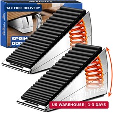 Upgrade 2-Pack Heavy Duty Door Stopper, 3 in Tall Spring Large Door Stops for Bo