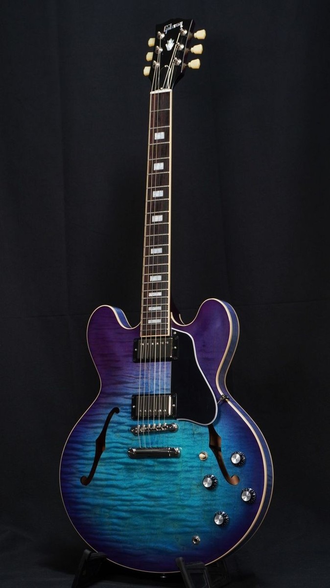 ギター Gibson ES-335 Figured Blueberry Burst Gibson ES-335 Figured Limited-Edition Semi-Hollow Electric