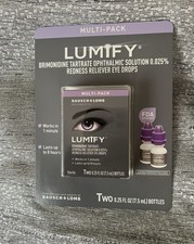 Lumify Redness Reliever Eye Drops 2 Pack Large - 0.25 oz 7.5ml each EXP 2/2027