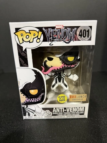 Funko Pop! ANTI-VENOM 401 BRILLA EN CAJA OSCURA ALMUERZO EXCLUSIVO D01