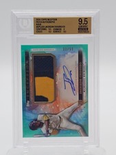 JACKSON CHOURIO 2024 TOPPS INCEPTION AQUA ROOKIE PATCH AUTO /50 BGS 9.5 Q8404