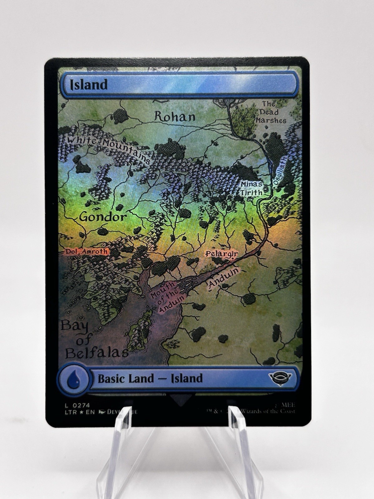 Island 0274 Foil The Lord of the Rings LTR MTG NM