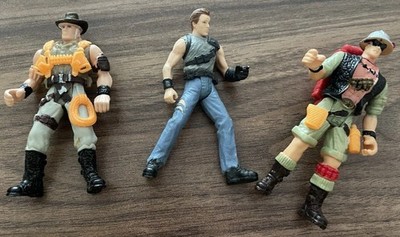 3 Action Figuren Jurassic Park/Crocodile Dundee Dino Quest Kenner  Hasbro 90er
