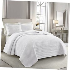 Barley Bedding Quilt Set Bedspread - Lightweight Quilt Set King Barley White