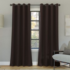Nordic 2-Pack Theater Noise Reducing Extreme 100 Blackout Grommet Curtain Pa...