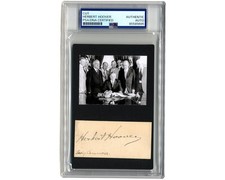 President Herbert Hoover Signed Cut as Sec. of Commerce PSA Bold Auto