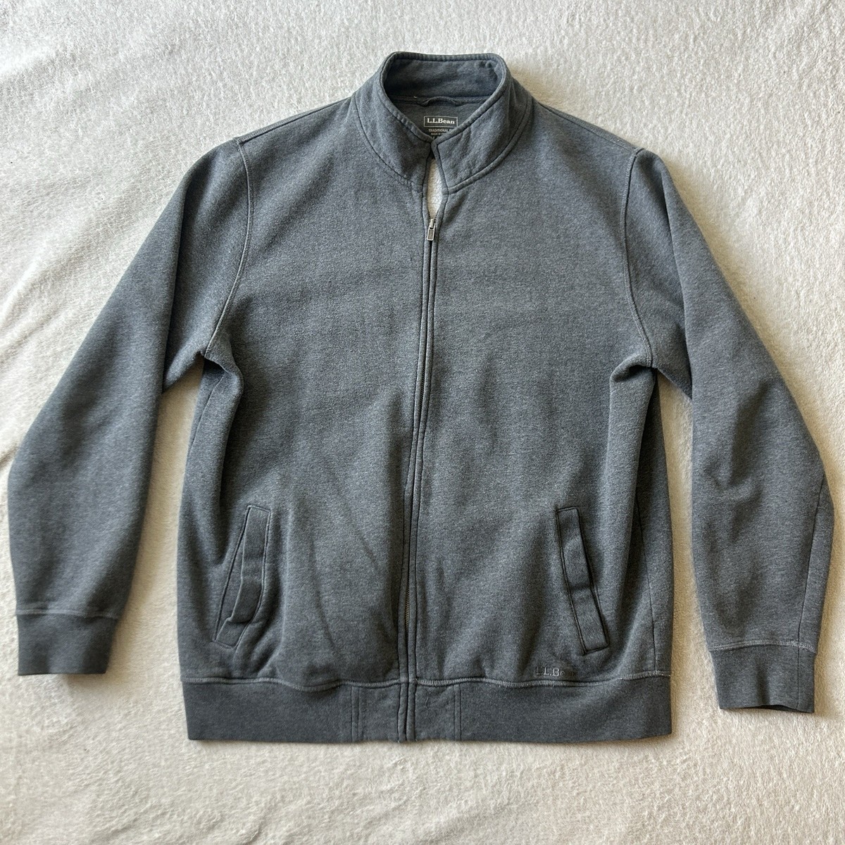 ちい❗️AA/HEAVY JACKET/HEATHER GRAY/L Ash & Erie Heather Grey Full-Zip Jacket Fleece for Short Men