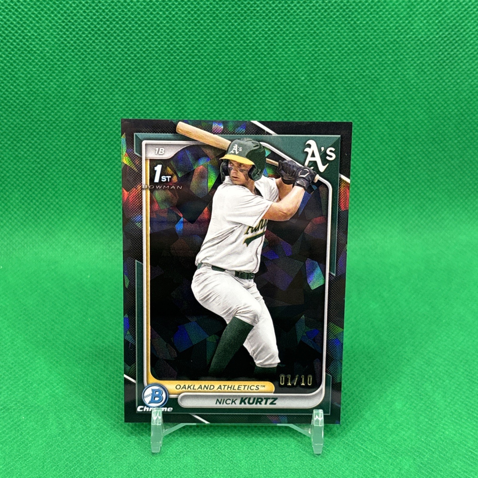 Nick Kurtz 2024 Bowman Draft Sapphire Black Sapphire Refractor #’d 1/10!  BDC-56