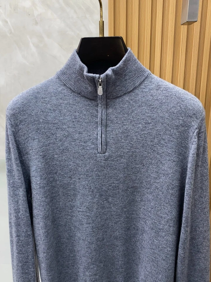 Brunello Cucinelli Men Classic Regular Casual Long-Sleeve Cashmere Knit Sweater - Image 3 of 4
