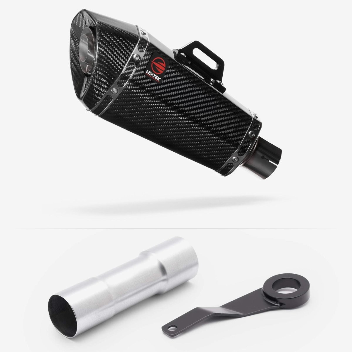Lextek Carbon Fibre XP8C 210mm Exhaust System for Benelli TRK 702 X Clamp-on