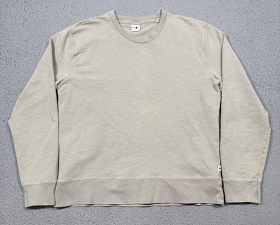 NN07 Sweatshirt Mens Large Beige Barrow Crew Knit Pullover Stretch Casual