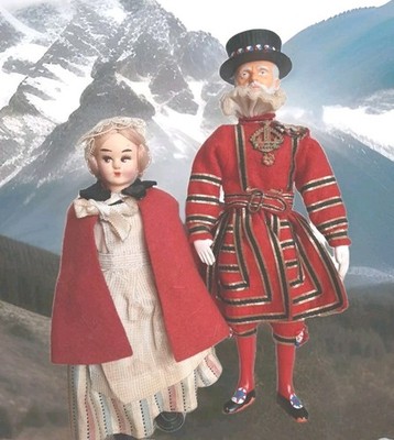 Vtg Peggy Nisbet Doll And Yeoman Beefeater Set Figures Lot Of 2 Ships From USA 