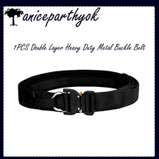 Quick Tactical Release Battle Belt 2 Layer MOLLE Heavy Duty Metal Buckle Belt US