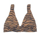 Aerie Women’s Tiger Stripe Bikini Top - Size Medium - Tie Back - Textured - NWT