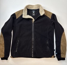 Kuhl Alpenwurxs Fleece Jacket Women's Size XL Black Brown Sherpa Collar
