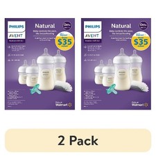  2 pack Philips Avent Natural Baby Bottle with Natural Response Nipple Newborn