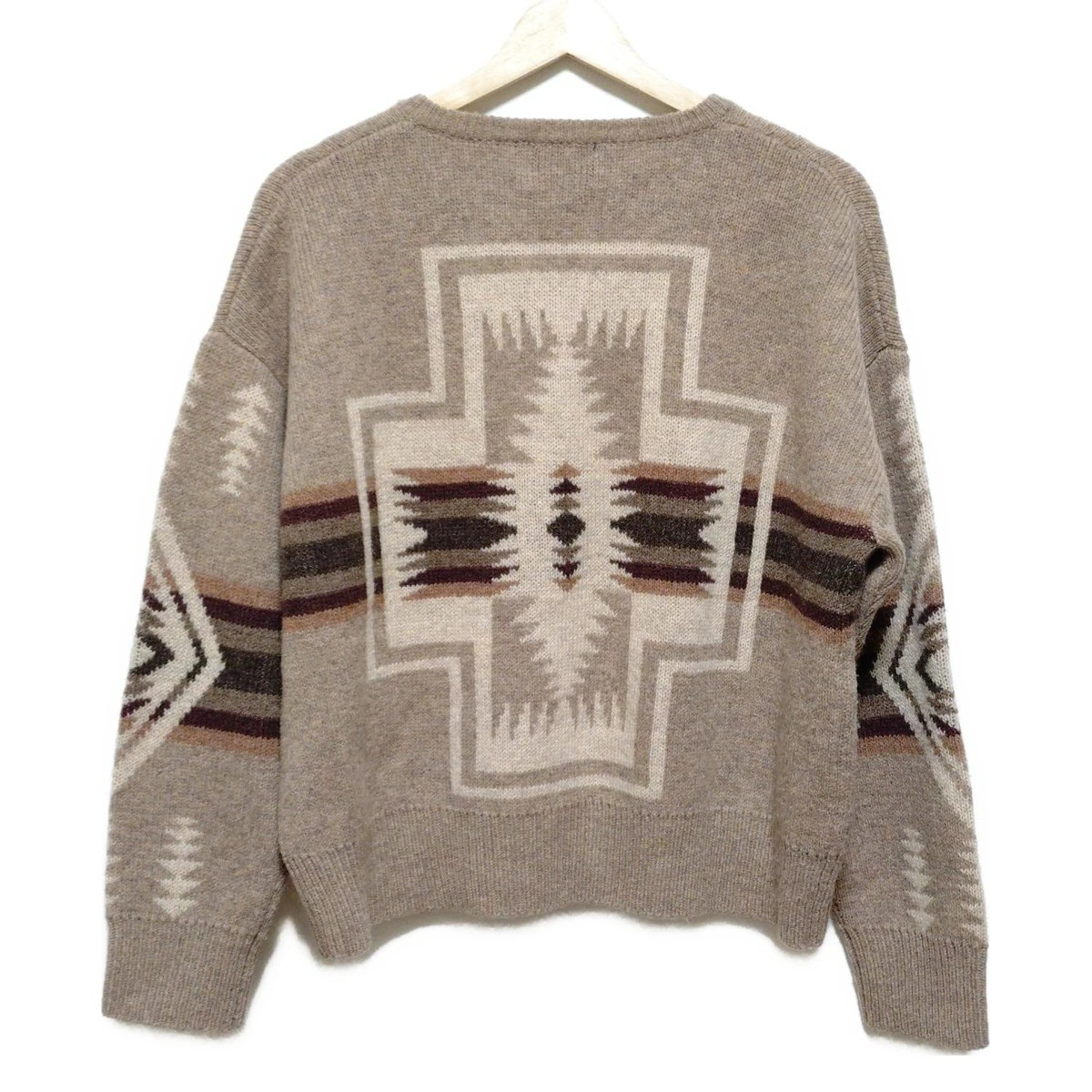 Auth PENDLETON - Gray Beige Cream Multi Women's S… - image 2