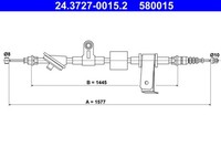ATE Bremsseil Seilzug Feststellbremse 24.3727-0015.2 FüR Alfa Brera Spider Tbi