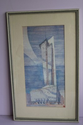 Frank Lloyd Wright Rogers Lacy Hotel gerahmter Druck