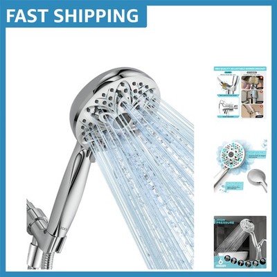 Chic High Pressure Showerhead with 6 Modes & 59 inch Hose for Ultimate Comfort