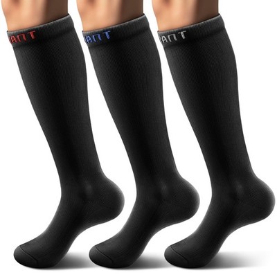 Compression Socks 3Pairs-15-20mmHg Circulation Support Men Women Hiking Sport...
