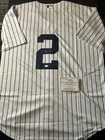 Derek Jeter AUTOGRAPH Signed NY Yankees Pinstripe 2 BASEBALL JERSEY Fanatics COA