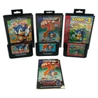 Sonic the Hedgehog 1 2 3  Sega Genesis Video Game Lot Tested & Working