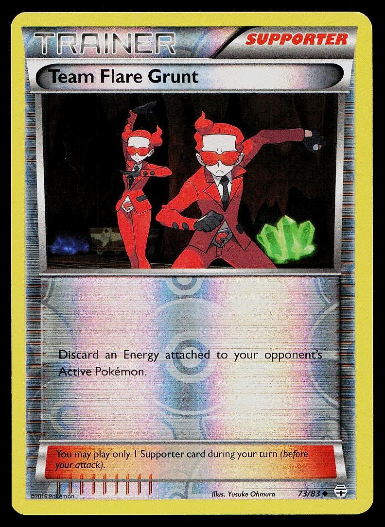 Pokemon Card Generations Team Flare Grunt 73/83 Uncommon Reverse Holo