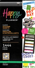 $$$$$$  HAPPY PLANNER Classic Sticker Book 1444 Pieces BIG DOLLAR ENERGY  $$$$$$
