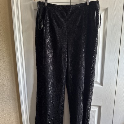 Women s Jeffrey & Dara Evenings Boutique Lace Pants Black Size 18 NWT