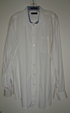 NAUTICA MEN'S LONG SLEEVED WHITE BUTTON DRESS SHIRT SIZE NECK 17 SLEEVE 34/35