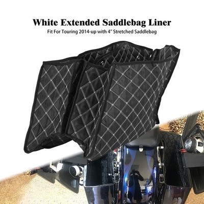 4'' Extended Taschen Einsätze Gestreckt Sattel Liner Für Harley Road King 2014-up