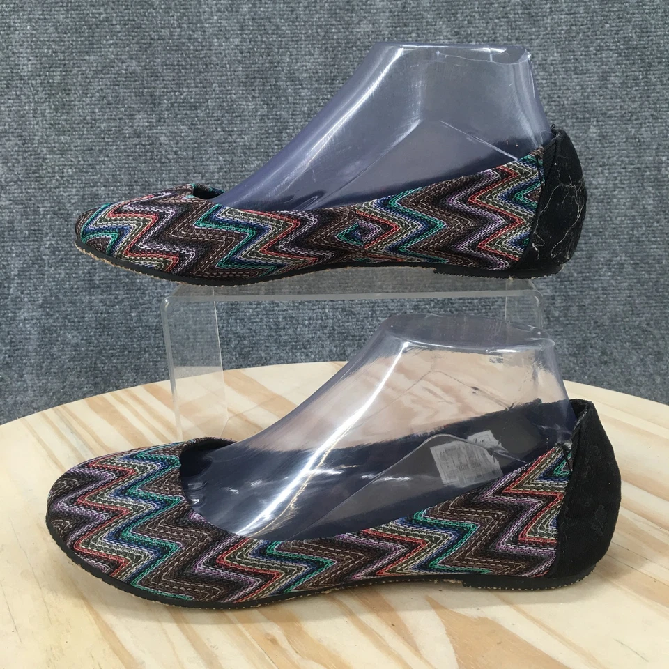 Reef Shoes Womens 8 Tropica Bana Ballet Flats Black Woven Casual Slip On Comfort - Image 2 of 4