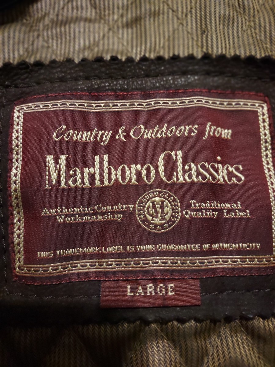 Marlboro Classics (MCS)-Vintage brown leather field jacket (M-65