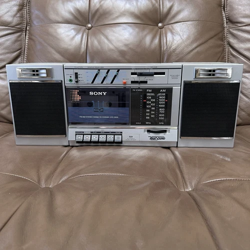 Vintage Sony Transound Stereo Radio FM Cassette Player Boombox CFS-3000 Tested