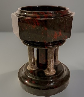 Antique 19th C Cornish Marble Serpentine Model Font