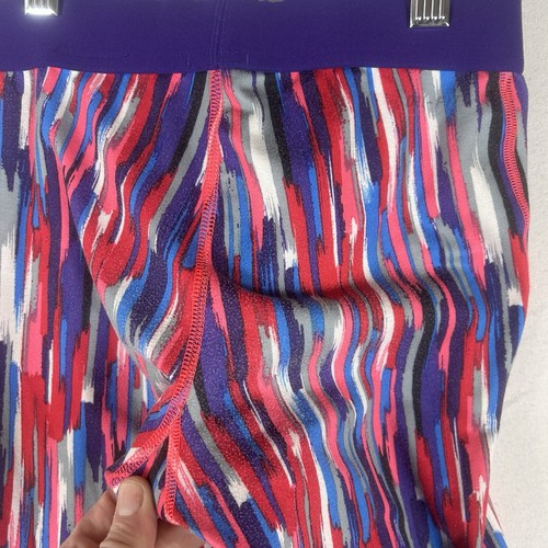 Nike Pro Hyperwarm Leggings Girls Medium Sports Training Running Striped Stretch - Picture 8 of 13