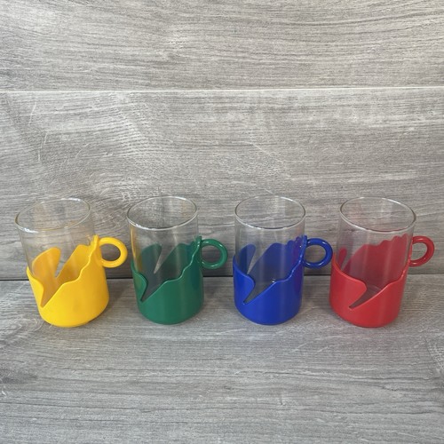 Randwyck Cups Vintage Set With 4 Cups Coasters & Stirrers Retro Multicoloured - Picture 9 of 10